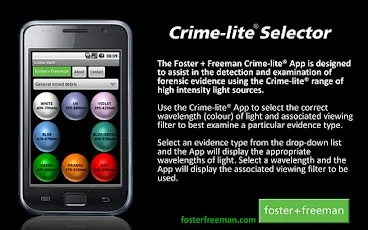 crime-lite selector: nueva app de ciencias forenses para tablets y smartphones 156 app forense crime ligth