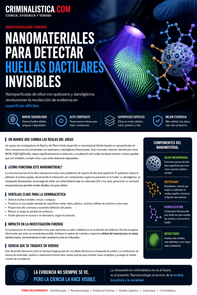 nanomateriales para revelar huellas dactilares